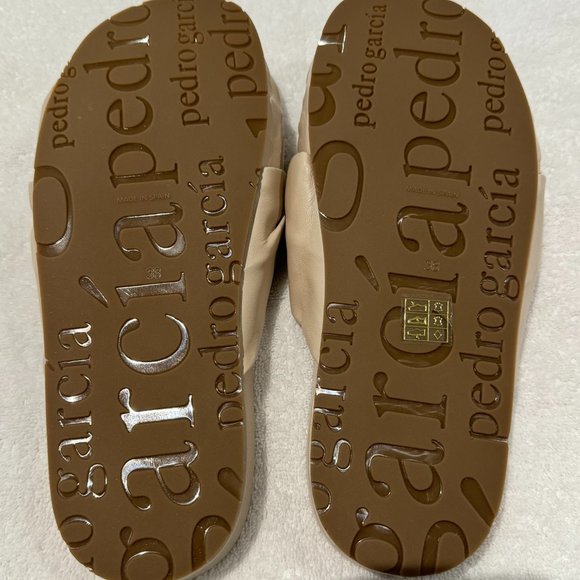 Pedro Garcia Tan Azalea Knotted Slide Sandal - Size 38 (US 8) - NEW! - Picture 5 of 7